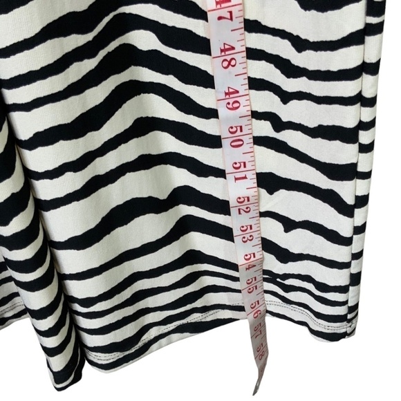 CHICO’S Zebra Print Sleeveless Maxi Dress Vee Neckline Beading Detail US Sz M - Picture 6 of 10